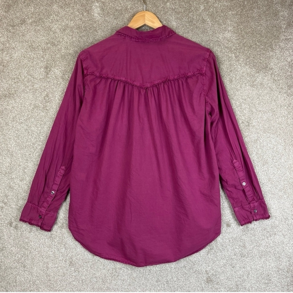 🌻Sundance Rich Purple Raspberry Button-Down Shirt - Picture 4 of 14